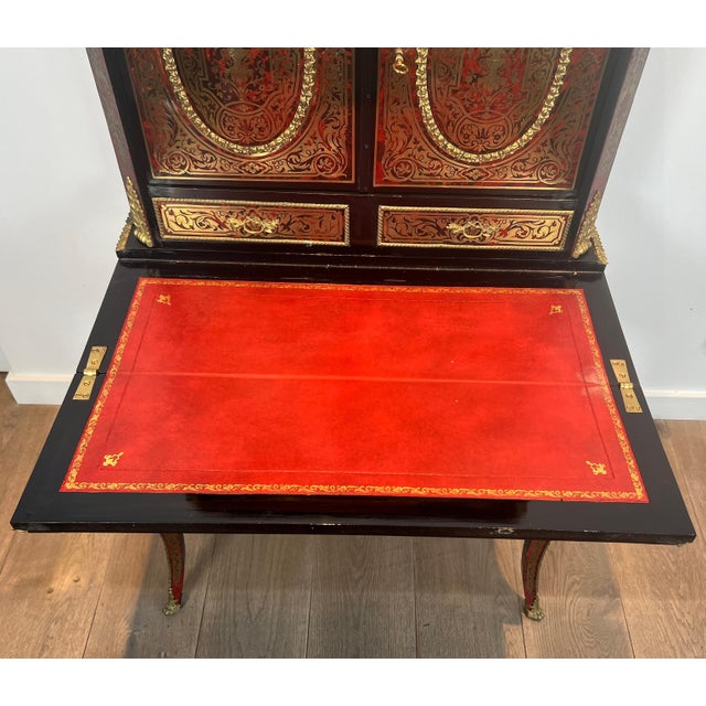Late 19th Century Bonheur du Jour desk, literally happiness of the day in Boulle marquetry For Sale - Image 10 of 12