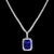 21 Carat Cushion-Cut AAA Tanzanite & 9.5 Ct Diamonds, Pendant Necklace Estate For Sale - Image 4 of 18