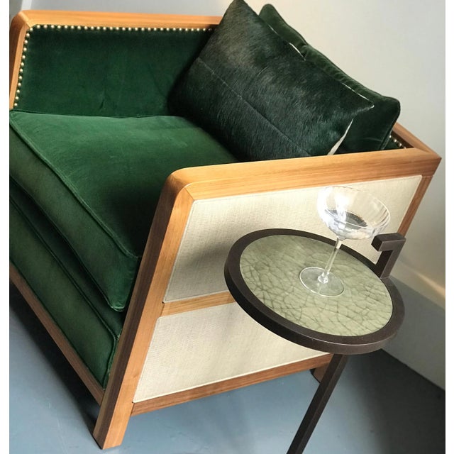 Kangaroo Martini Table in Powder Coated Steel with Cracked Gesso Surface by Casa Botelho For Sale - Image 4 of 7