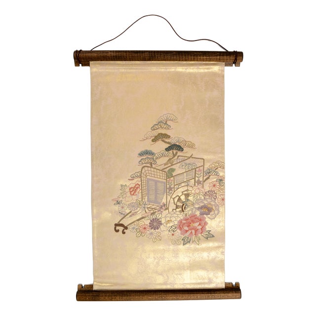 Japanese Ceremonial Silk Wall Tapestry by Renaras For Sale