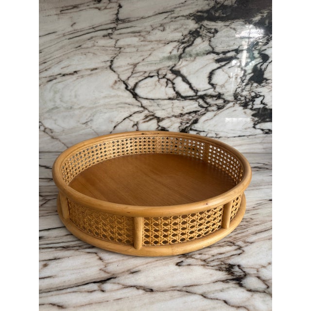 Campaign Wood&Cane Breakfast Tray For Sale - Image 3 of 4