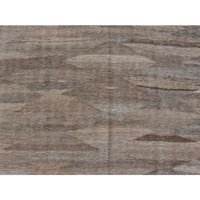 Textile Hand-Woven Kilim Rug by Keivan Woven Arts, Gray Diamond Design 8'8 X 12'7 For Sale - Image 7 of 13