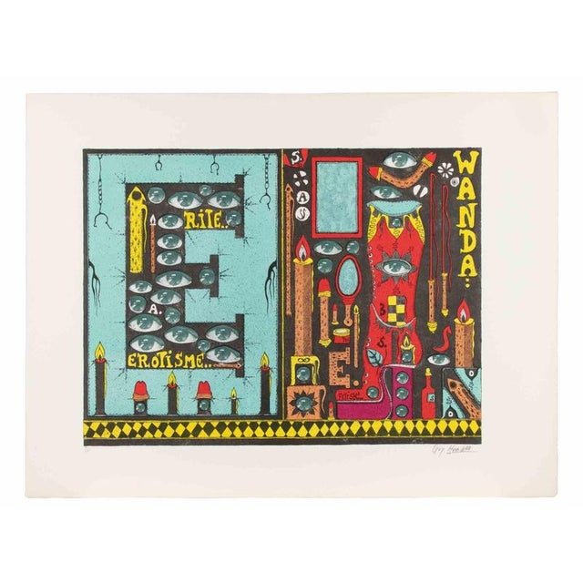 Screen print realized by guy harloff in 1970s. Hand signed and numbered in pencil. Edition of 25. Very good condition. A...