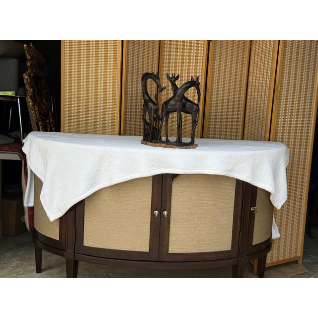 Vintage African Hand-Carved Ebony Wood Intertwined Giraffe Herd For Sale - Image 11 of 15