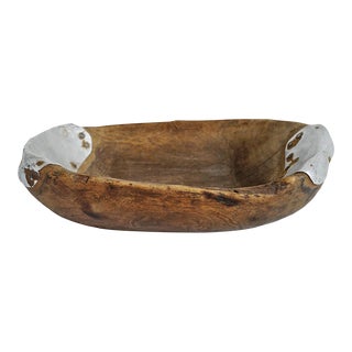 Vintage Hutu Burundi Wood Scoop Bowl For Sale