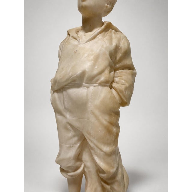 Stone Victor Szczeblewski (Polish 1859-1901), "Mousse Siffleur" Marble Sculpture For Sale - Image 7 of 9