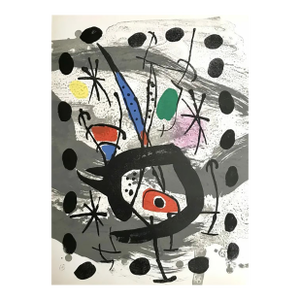 1967 Joan Miro Original Lithograph Oiseau Lunaire