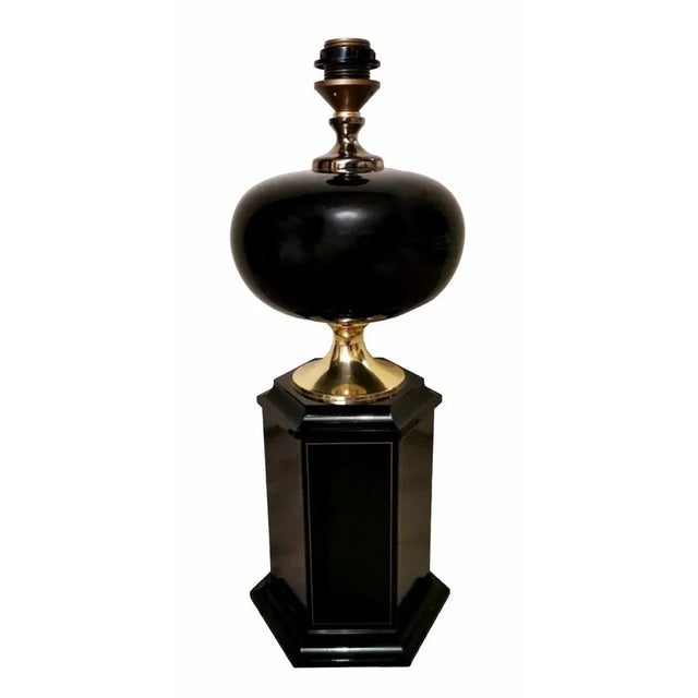French Hollywood Regency Style Table Lamp attributed to Maison Jansen, 1970 For Sale - Image 13 of 13