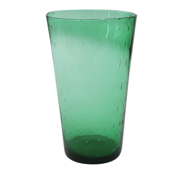 Italian Green Glass Vase Chairish