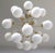 Fabio Ltd 21st Century Nova Natural Brass Matte White Murano Sputnik Chandelier by Fabio LTD For Sale - Image 4 of 7