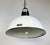Plastic Soviet Industrial White Enamel Pendant Lamp, 1960s For Sale - Image 7 of 17