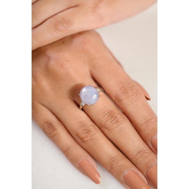 8.5ct Cabochon Star Sapphire & Baguette Diamond Cocktail Ring Size 9 in 14k Gold For Sale In New York - Image 6 of 18