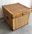 1970s 1970s Chinoiserie Wicker Hinge-Top Trunk/Chest W/ Brass Accents For Sale - Image 5 of 7