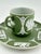 Wedgwood 1940s Wedgwood Celadon Demitasse Cup & Saucer – Neoclassical Bas-Relief Sage Green Porcelain For Sale - Image 4 of 11
