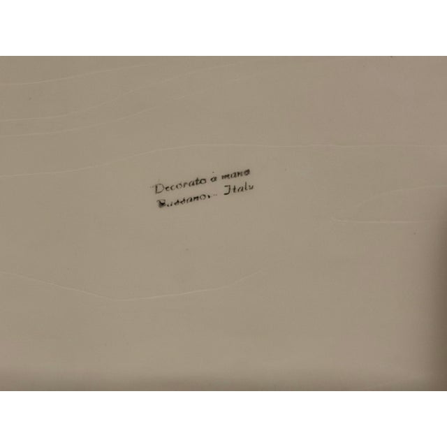 Mid 20th Century Italian Majolica Center Piece in the Form of a Large Basket Weave. For Sale - Image 9 of 10