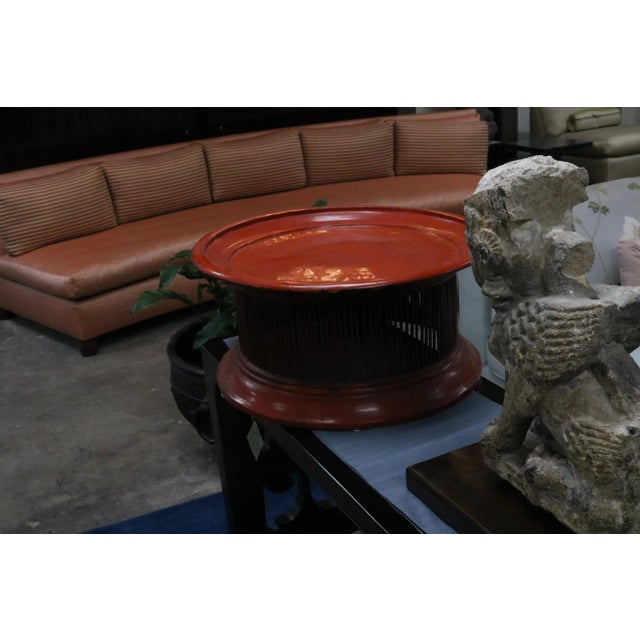 Asian Antique 1920s Bamboo Tray For Sale - Image 3 of 5