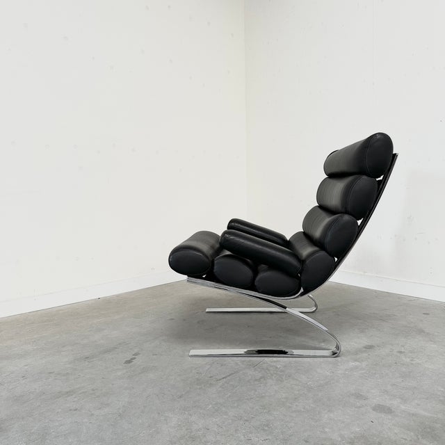 Black Leather Sinus Armchair by Reinhold Adolf for Cor, 2000s For Sale - Image 13 of 14
