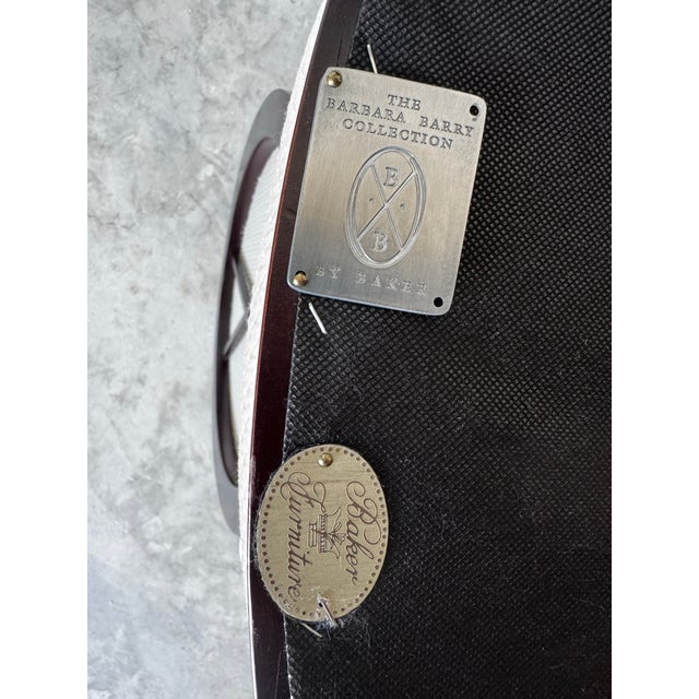 Barbara Barry for Baker Oval X-Back Dining Side Chairs – Set of 4 For Sale - Image 12 of 12