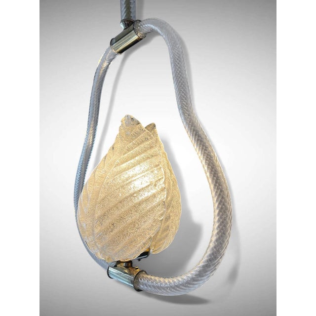 Hanging Light in Murano Glass by Barovier and Toso, Italy For Sale - Image 6 of 8