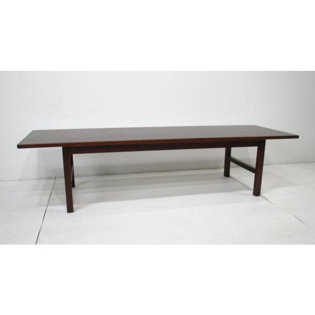 Wood Mid 20th Century Jens Risom Danish Styled Walnut Coffee Table For Sale - Image 7 of 7