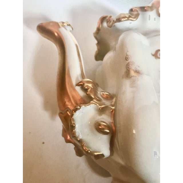 Mid 19th Century Antique Meissen Style Rococo Gold Encrusted Coffee Pot by Tpm Carl Tielsch For Sale In New York - Image 6 of 13