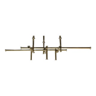 Contemporary Jonathan Adler Milano Linear Chandelier in Polished Brass by Robert Abbey Lighting For Sale