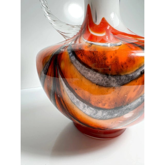 Henkelvase Opaline Fiorentina Glass Vase by Carlo Moretti, 1970s, in Flawless conditions. Designed 1970 to 1979 I have...