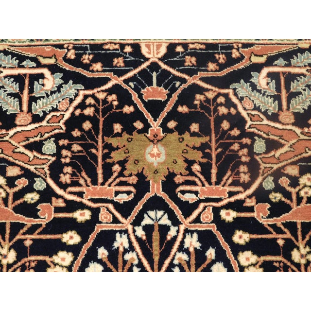 Textile Vintage Hand-Knotted Turkish Wool on Silk Rug. 7'5"x 5'4" For Sale - Image 7 of 12