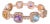 Bochic Capri” Vintage Sapphire & Multi Natural Gem Bangle Set 18K Gold & Silver For Sale