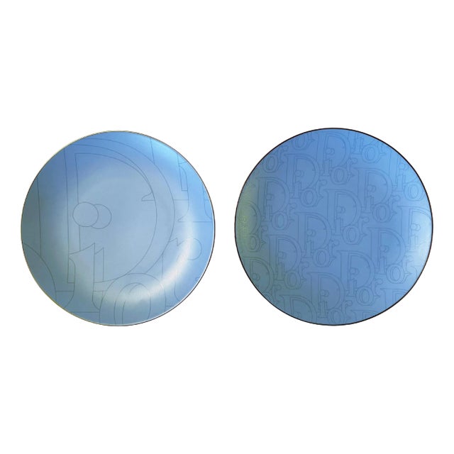 Christian Dior Set of 2 Logo Plates For Sale