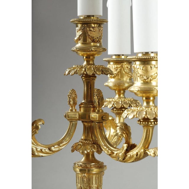 Louis XVI Candelabra in Gilt Bronze, 1900s, Set of 2 For Sale - Image 10 of 18