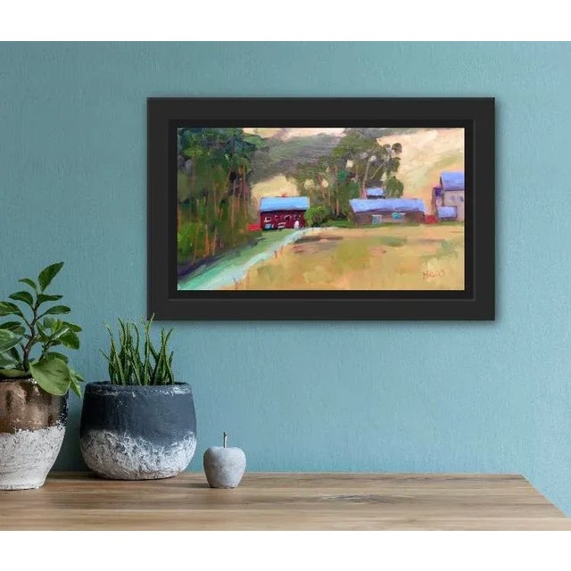 Contemporary Oil Painting Landscape, Bodega Bay Farm, Original Oil For Sale - Image 4 of 12