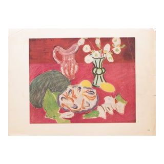 1946 After Matisse "Christmas Roses and Oysters", Aged First Edition Period Offset Lithograph For Sale