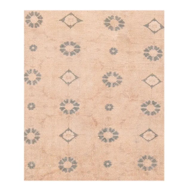 Traditional Fine Antique Turkish Oushak Wool Rug 5'11'' X 8'11'' For Sale - Image 3 of 3