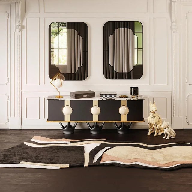 Mid-Century Modern Tapis Shape #38 Abstract Design Rug by TAPIS Studio, 2010s For Sale - Image 3 of 4