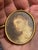 Black Antique Portrait Painting Pendant- 19th Century For Sale - Image 8 of 11