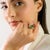 Retro-Inspired 3.47Ct Pear Cut Emerald & Diamond Statement Ring Size 7 in 18k Gold For Sale - Image 4 of 14