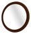 Scandinavian Glass and Teak Mirror, 1960s For Sale