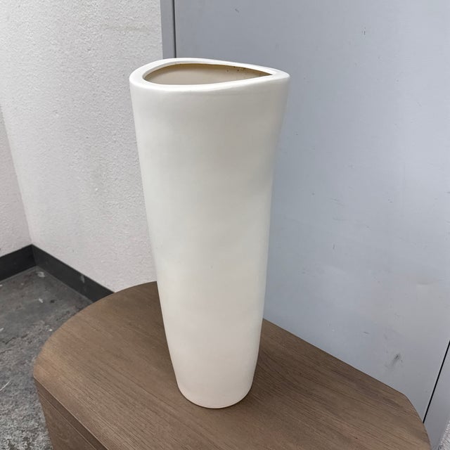 Contemporary Cb2 Calcium Floor Vase For Sale - Image 3 of 12