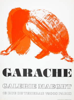 Claude Garache, Femme agenouillée, Lithograph