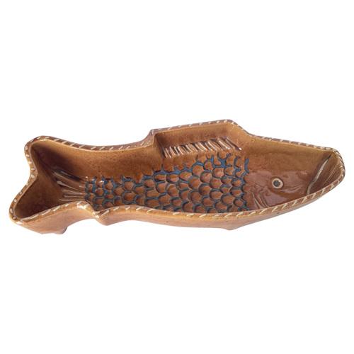 Large Brown Ceramic Vide Poche in a Fish Form, Italy, 1960s For Sale - Image 9 of 9