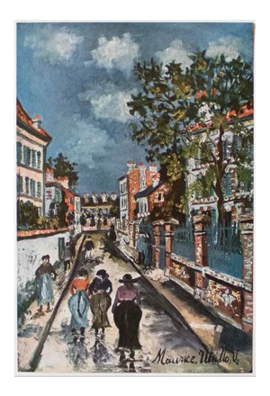 1950s After Maurice Utrillo "Parisian Street Scene", First Edition Full-Color Print