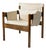Vintage Frej Linen Armchair by Christer Blomquist for Ikea, 1970s For Sale