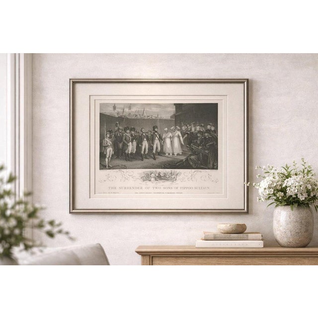 After H. Singleton, India, Tipu Sultan Sons Surrender, Mysore War, 1850, Engraving For Sale - Image 3 of 10