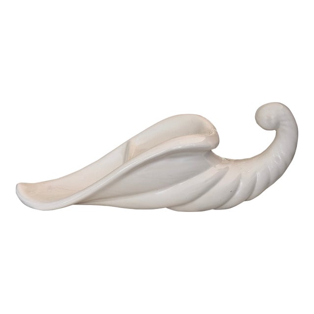 Mid-Century Studio Art Ceramic Cornucopia For Sale