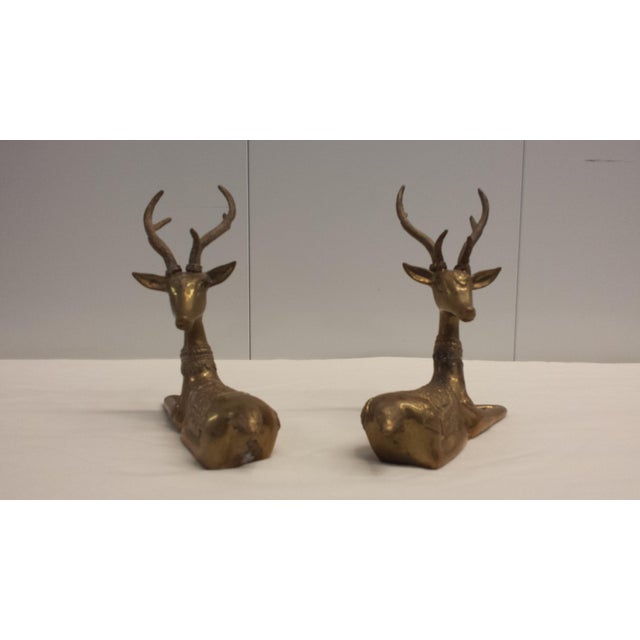 Brass Deer Figurines a Pair Chairish