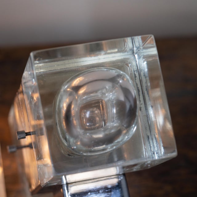 Murano Glass and Chromed Brass Wall Lights, Italy, 1970s, Set of 2 For Sale - Image 16 of 18