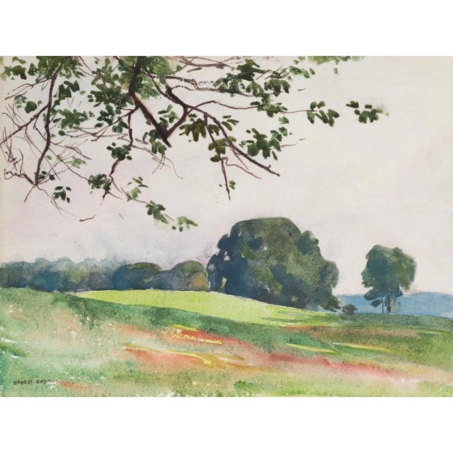 1920s Antique 1922 Van Cortland Park New York Watercolor Painting by Egbert Cadmus For Sale - Image 5 of 5