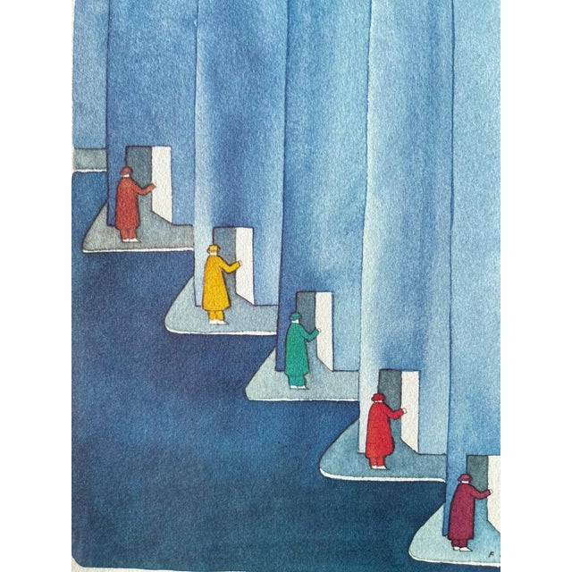 Modern Jean-Michel Folon, Une porte s'ouvre, Etching For Sale - Image 3 of 6