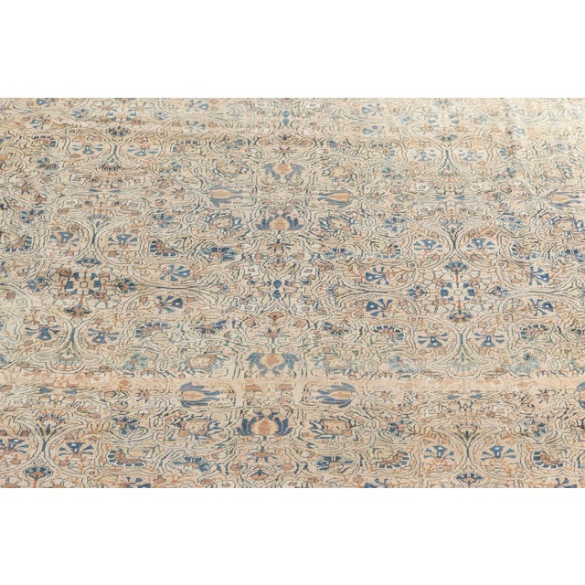 Authentic 19th Century Persian Kirman Handmade Wool Rug For Sale - Image 12 of 12